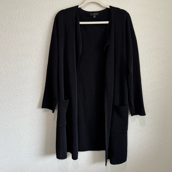 21. J.Crew Women's M Juliette Collarless Sweater-blazer in Linen Blend Minimal - Picture 1 of 10